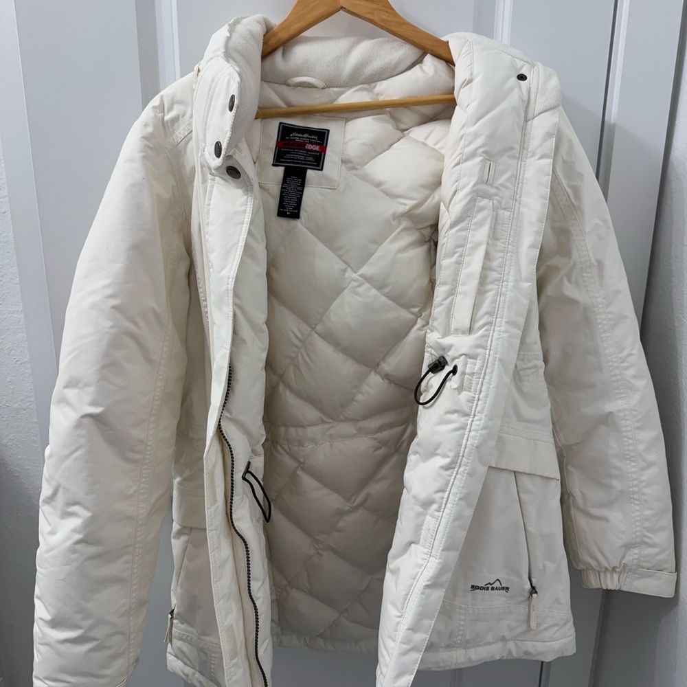 Eddie Bauer Cream Quilted Jacket
